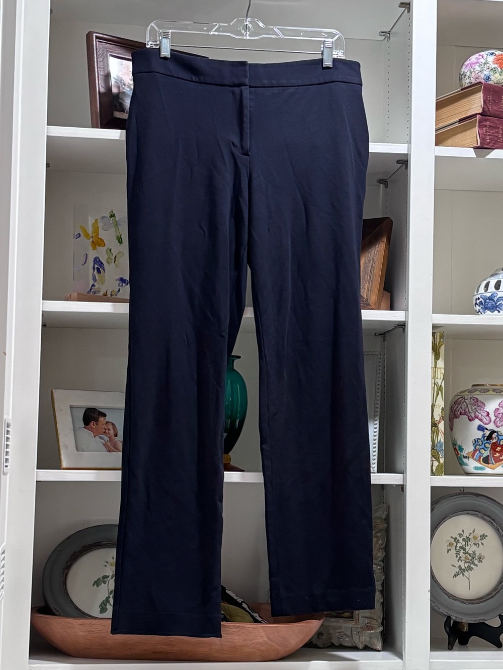 Talbots Women's Navy Straight-Leg Dress Pants 8